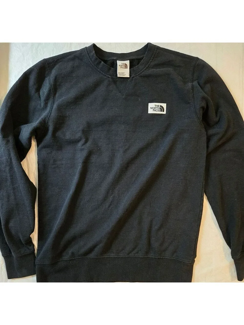 The North Face Black Long Sleeve Shirt Men's Small Cotton Blend Outdoor Tee